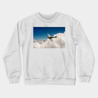 Squadron Spitfires Above Clouds Crewneck Sweatshirt